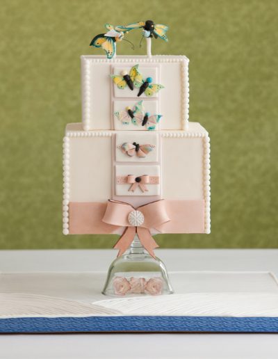 cake for Cake Central magazine with butterflies
