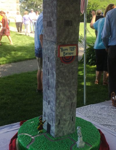 Bennington monument 125th anniversary cake