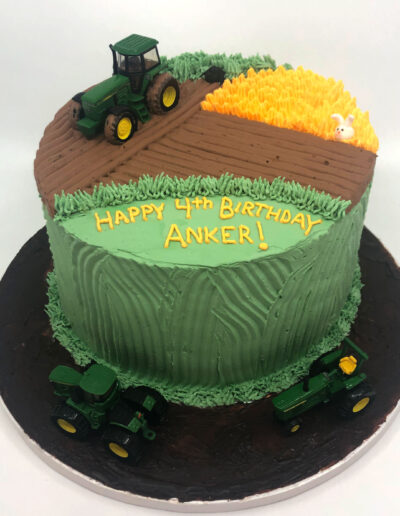 farm scene buttercream birthday cake