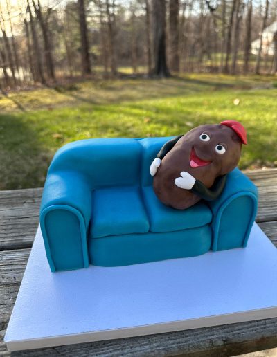 couch potato birthday cake